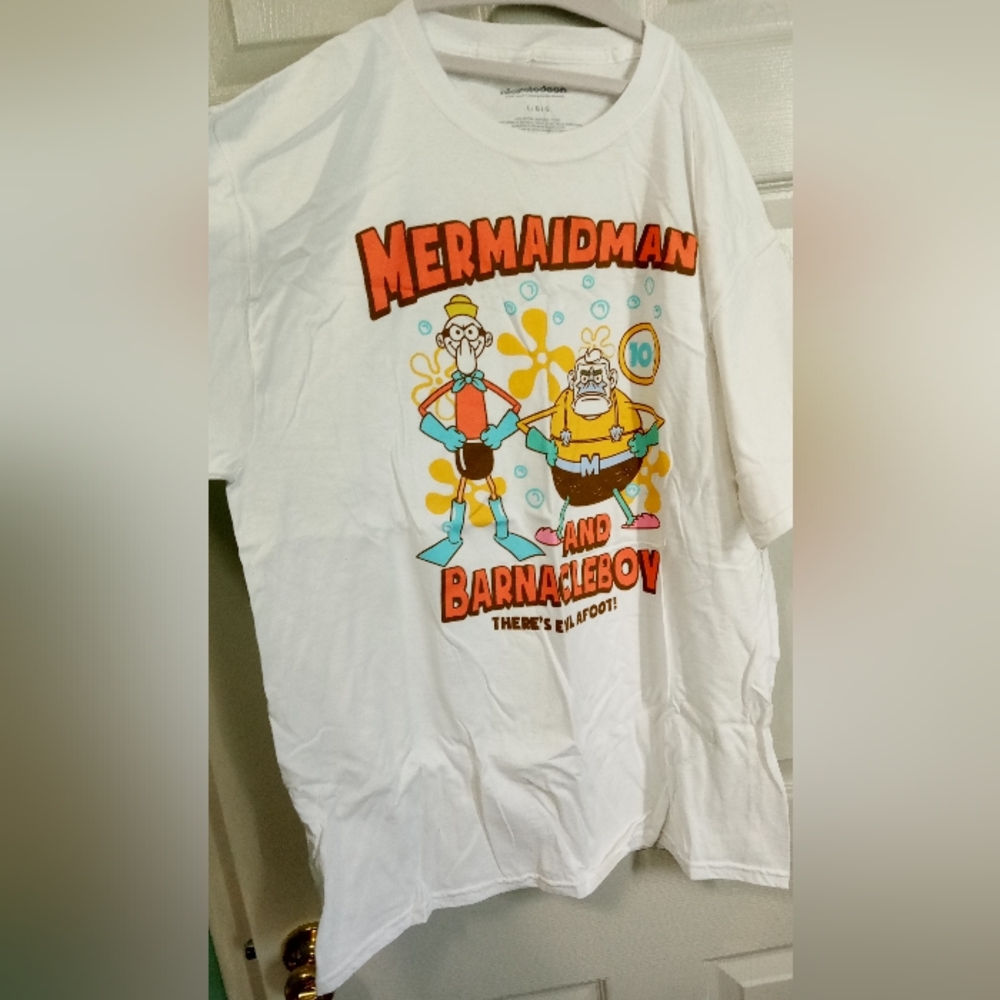 Nickelodeon Vintage Mermaidman Graphic T-shirt New - Picture 2 of 4